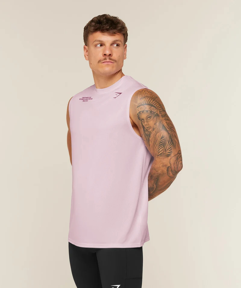 Gymshark Conditioning Club Washed Tank - Haze Pink/Soft Brown/Wash
