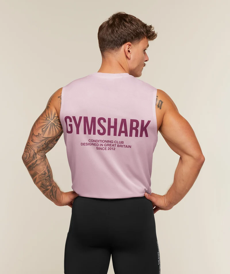 Gymshark Conditioning Club Washed Tank - Haze Pink/Soft Brown/Wash