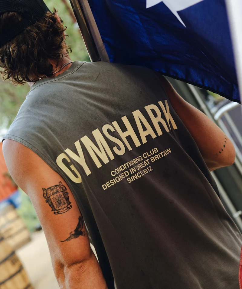 Gymshark Conditioning Club Washed Tank - Black/Butter Yellow/Wash