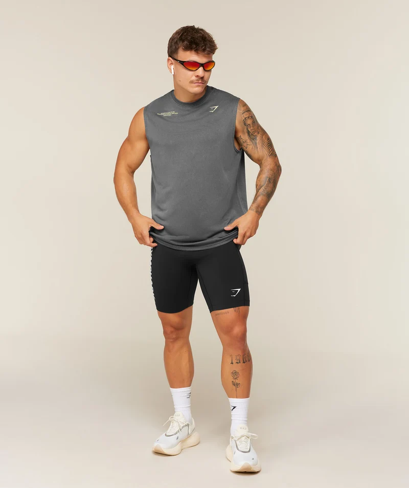 Gymshark Conditioning Club Washed Tank - Black/Butter Yellow/Wash