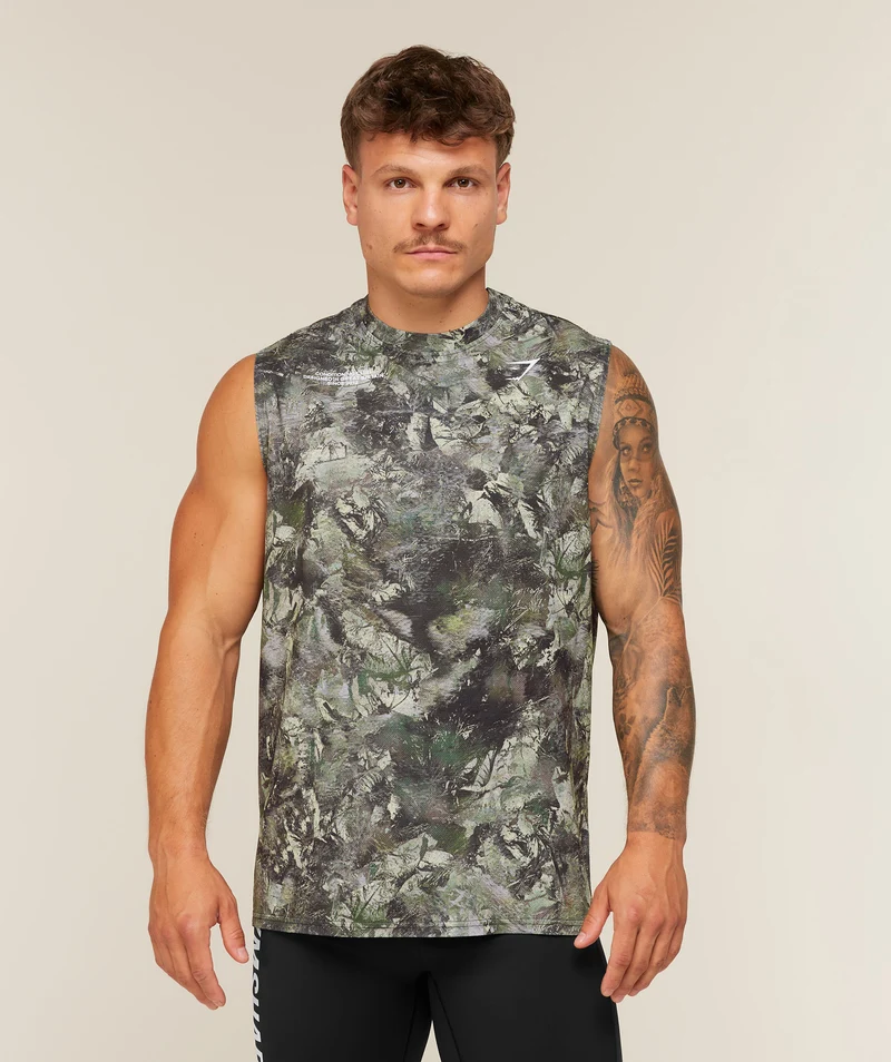 Gymshark Conditioning Club Washed Tank - Chalk Beige/White/Wash