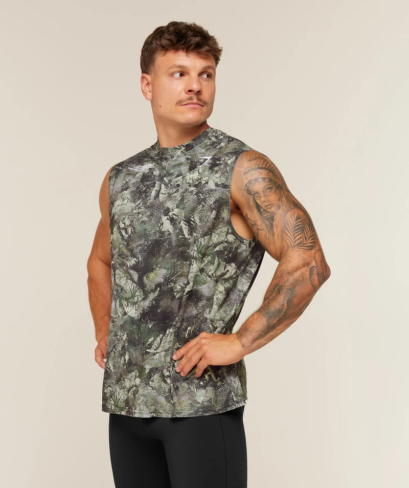 Gymshark Conditioning Club Washed Tank - Chalk Beige/White/Wash
