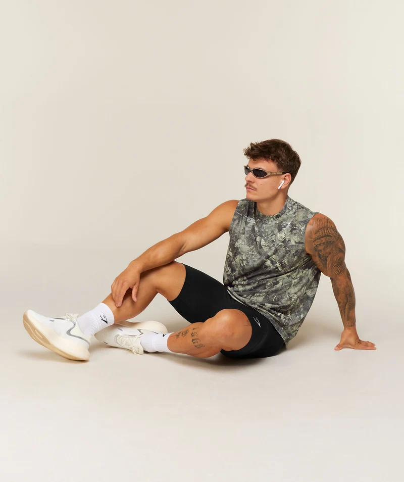 Gymshark Conditioning Club Washed Tank - Chalk Beige/White/Wash