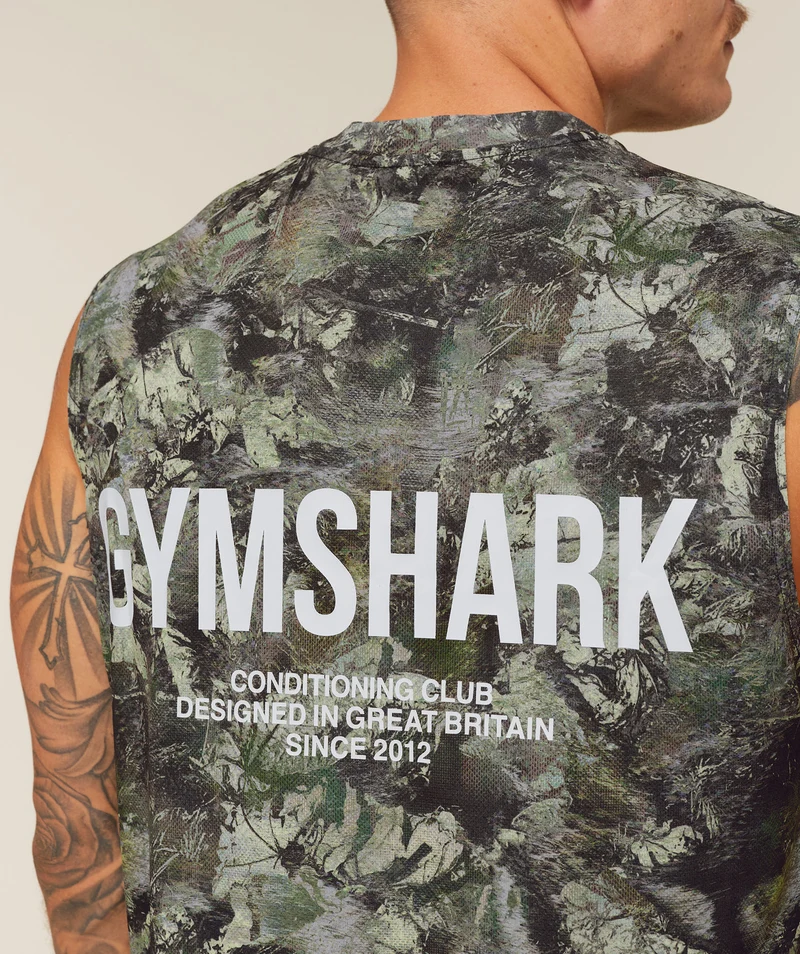 Gymshark Conditioning Club Washed Tank - Chalk Beige/White/Wash