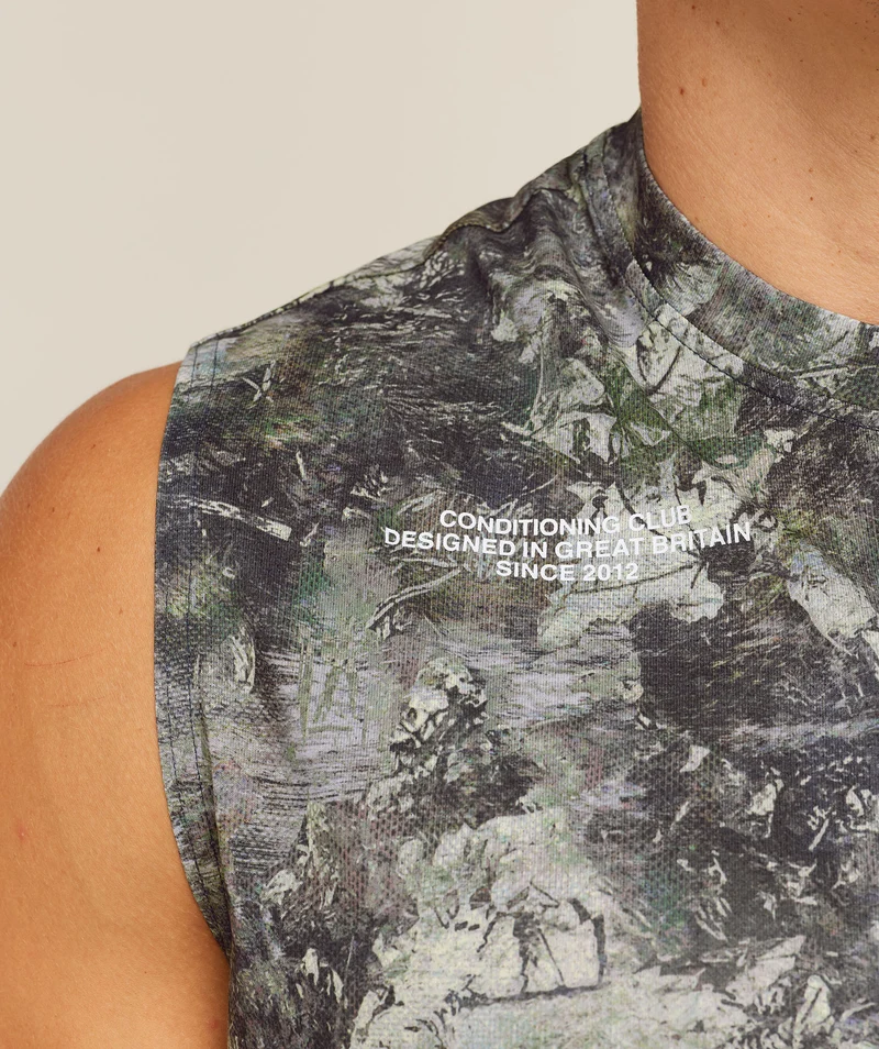 Gymshark Conditioning Club Washed Tank - Chalk Beige/White/Wash