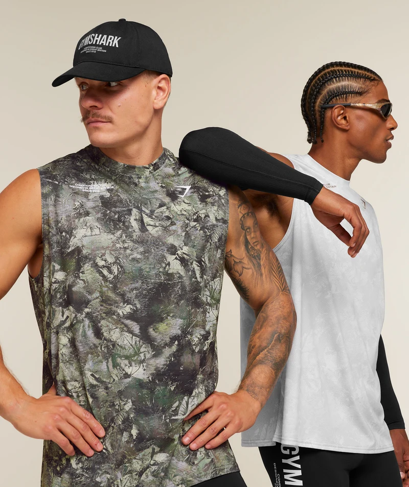 Gymshark Conditioning Club Washed Tank - Chalk Beige/White/Wash