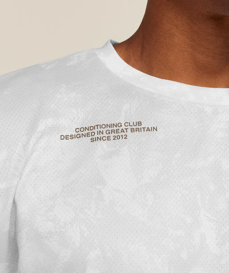 Gymshark Conditioning Club Oversized T-Shirt - White/Lifestyle Brown