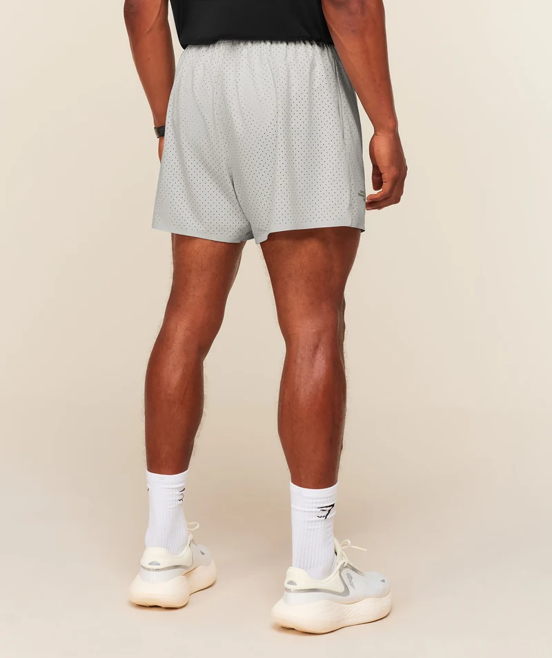 Gymshark Conditioning Club 4" Shorts - Light Grey/Track Green