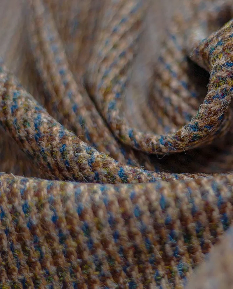 Harris Tweed Weste "Wales" in buntem Hahnentritt