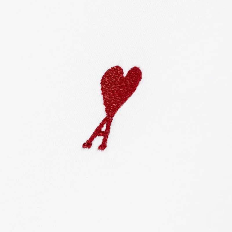 AMI Paris Red Ami De Coeur Long Sleeve T-Shirt