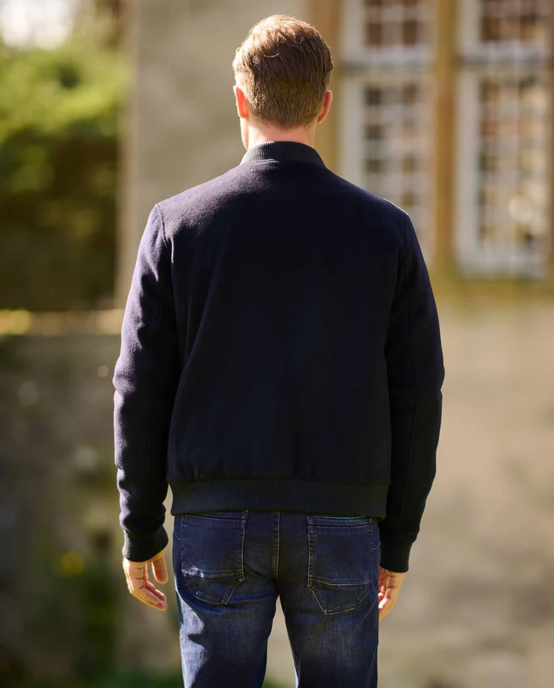 Herren Blouson "Lumber" aus Woll-Kaschmir Qualität in navy