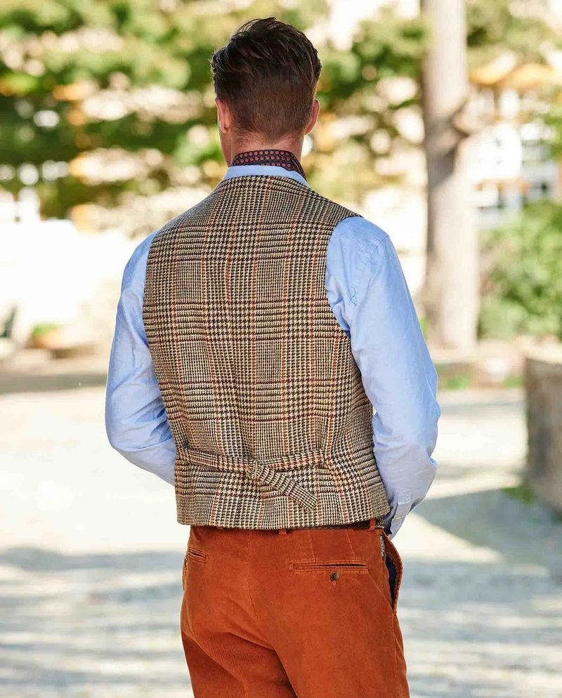 Harris Tweed Weste "Wales" im scottish Check