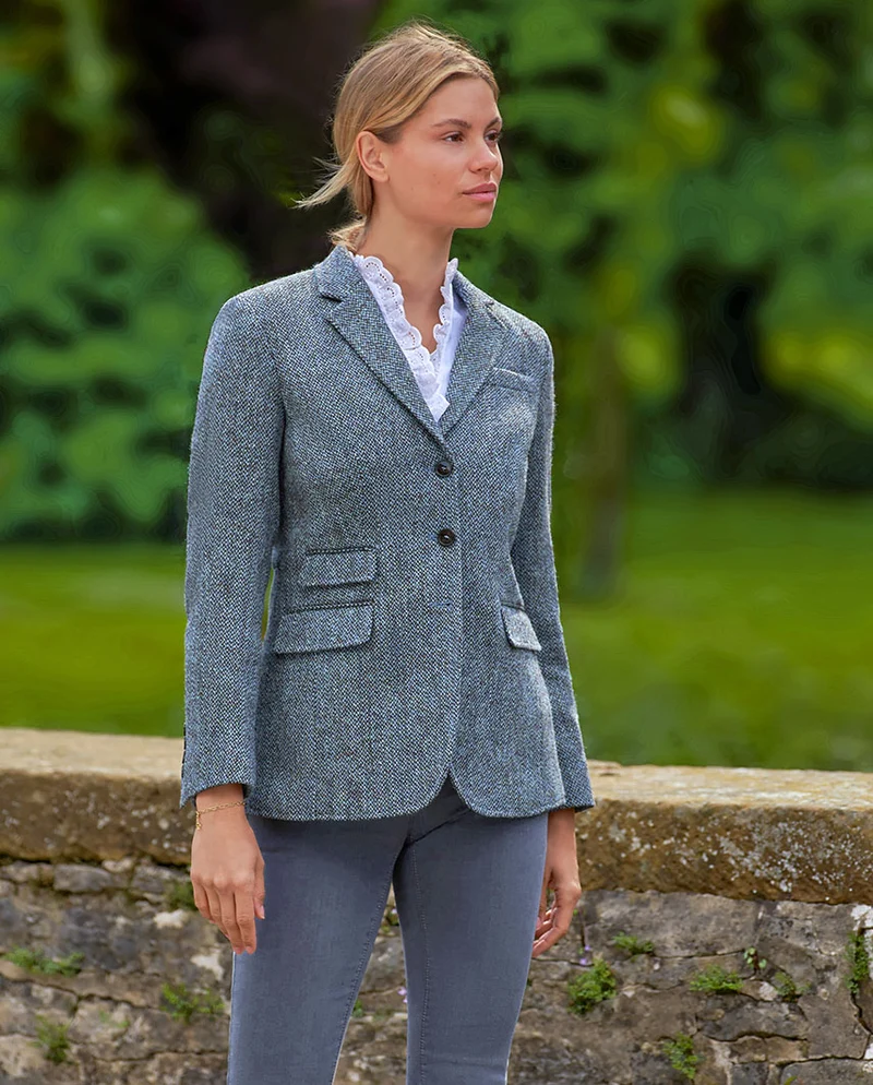 Harris Tweed Blazer "Carola" in Tweed of Water