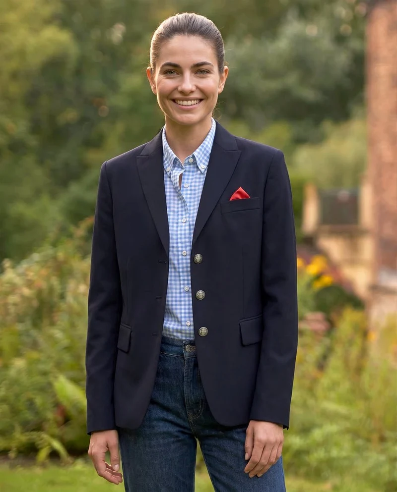 Damenblazer "Ladiesclub 3-Eye" aus feinster Wolle in navy