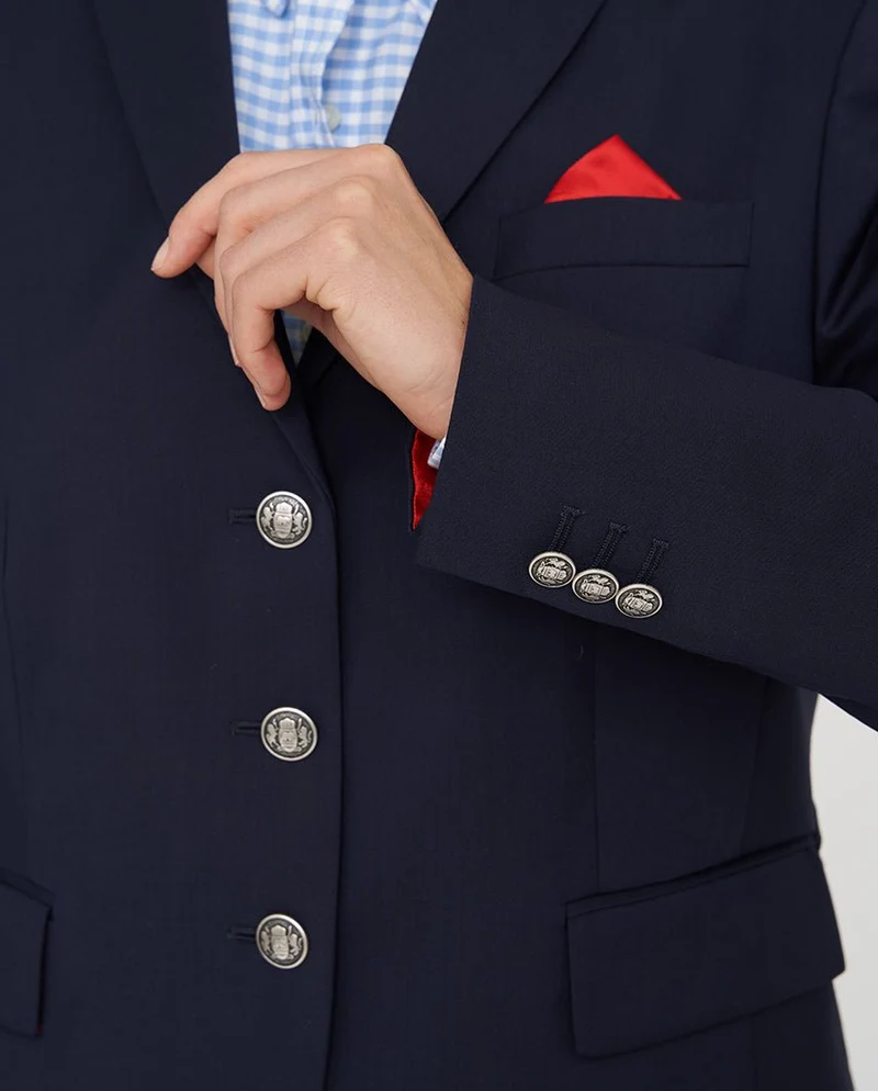Damenblazer "Ladiesclub 3-Eye" aus feinster Wolle in navy