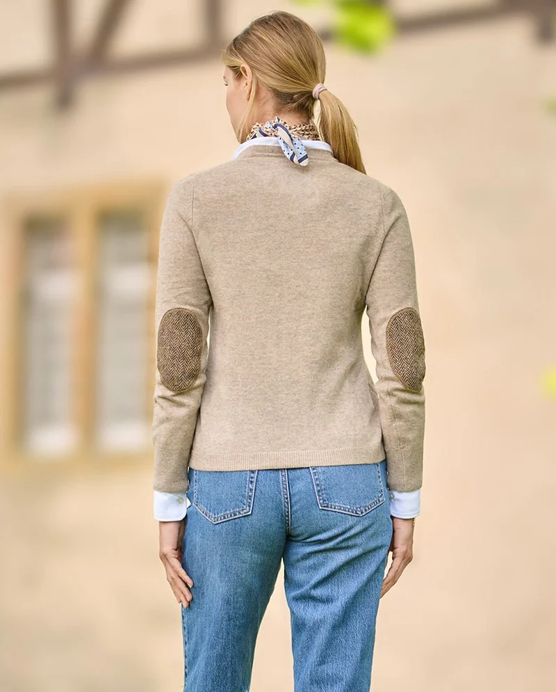 Damen Cardigan "Mara" in taupe