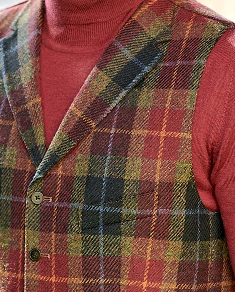 Harris Tweed Weste "Wales" in "Check of Island"
