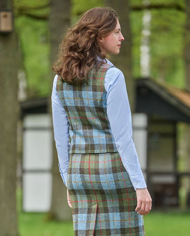 Harris Tweed Weste "Lea" im Highland Check