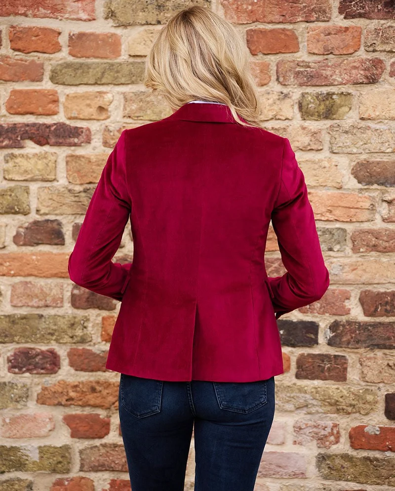 Damen Samtblazer "Ami" in red