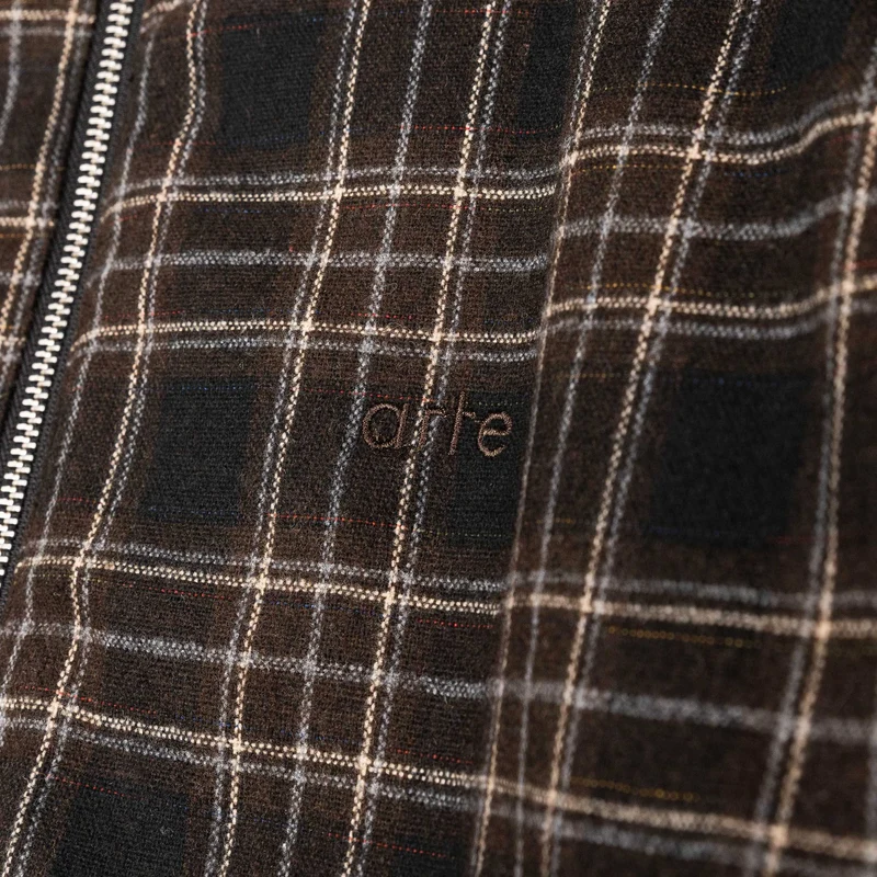 Arte Antwerp Reversible Plaid Hooded Jacket