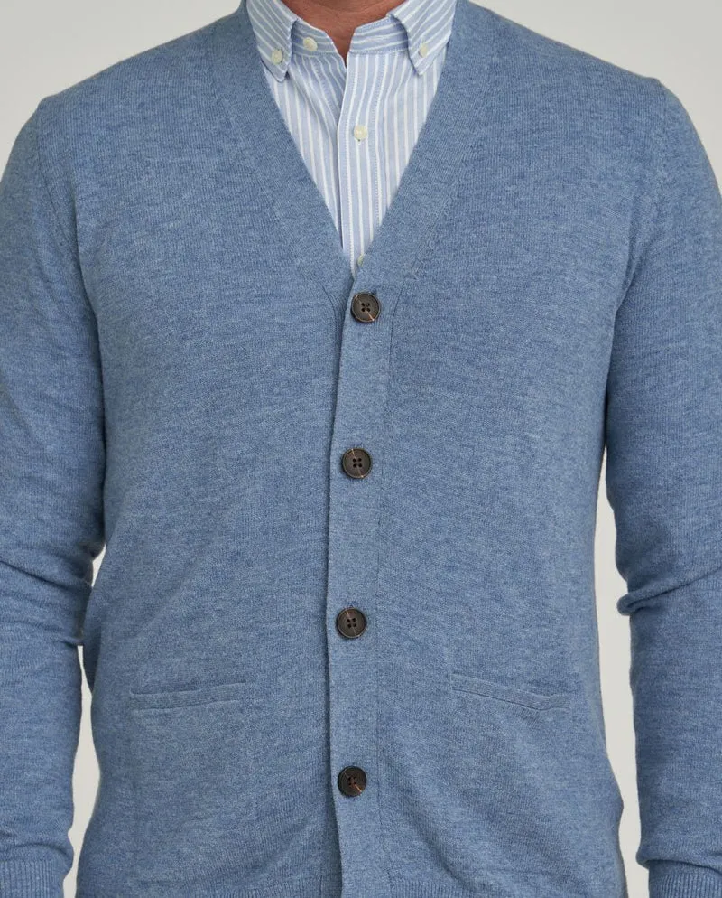 Herren Merino-Strickjacke "The Cardigan" in blue