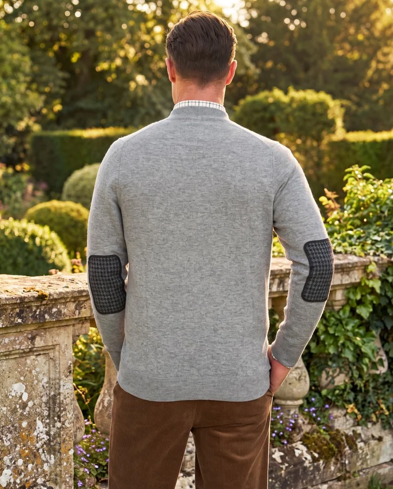 Herren Merino-Strickjacke "The Cardigan" in cloud grey