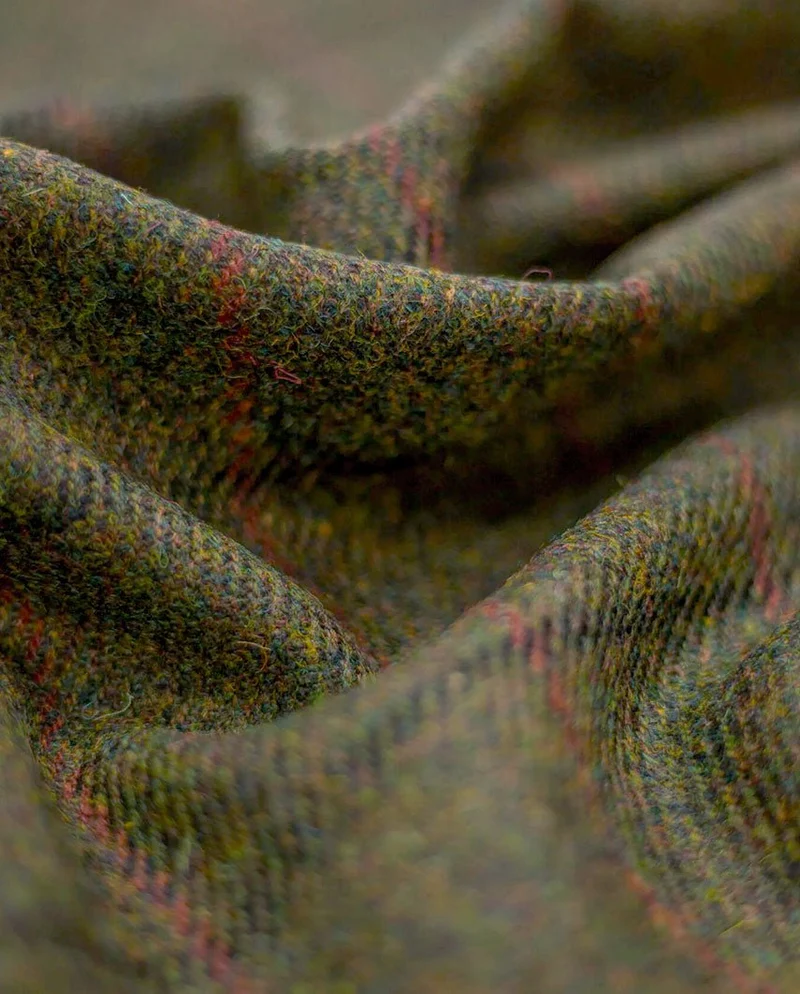 Harris Tweed Hose "Mr. Miller" im green Overcheck