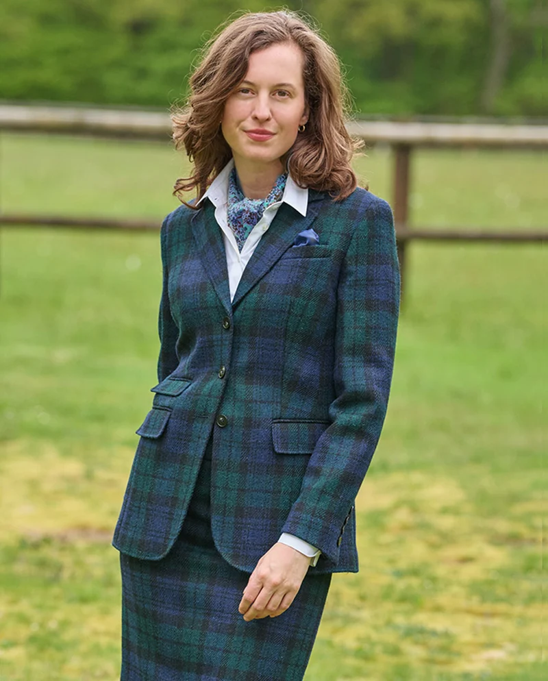Harris Tweed Blazer "Carola" in blackwatch