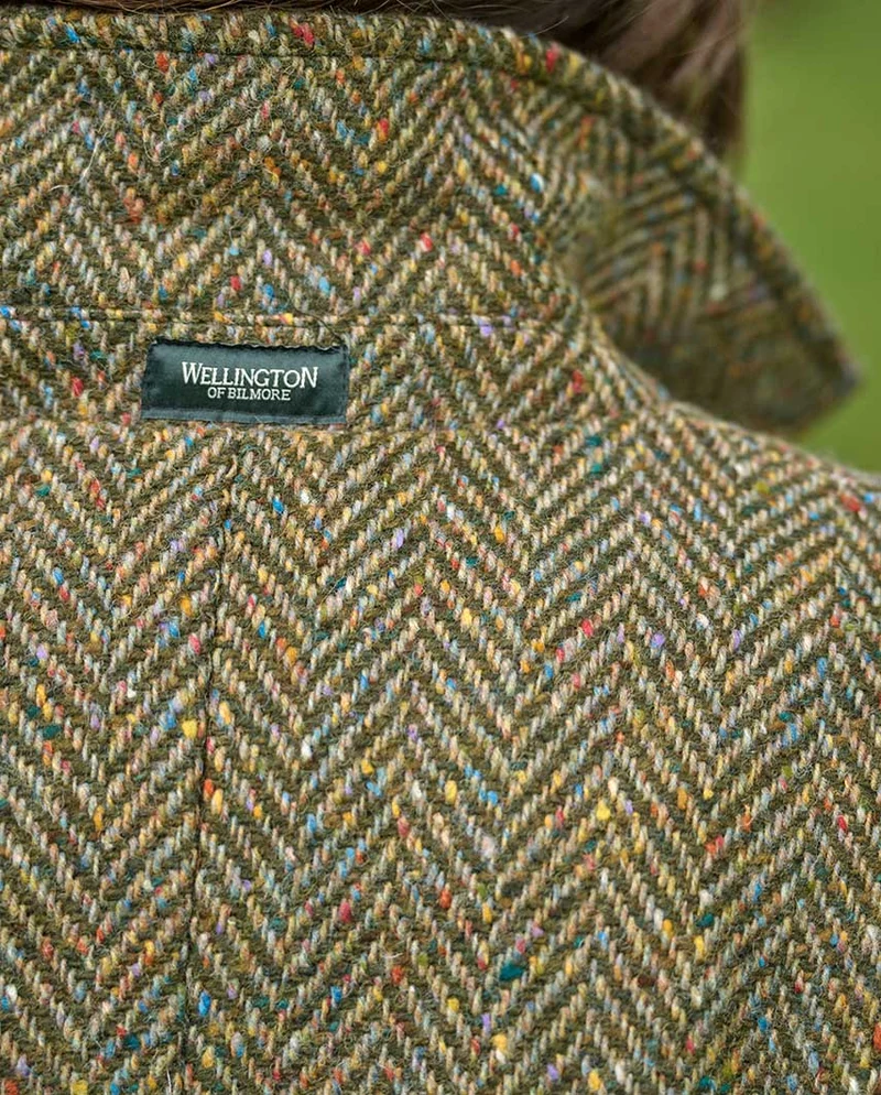 Damenmantel "Marly" in multi color Herringbone aus MAGEE Tweed