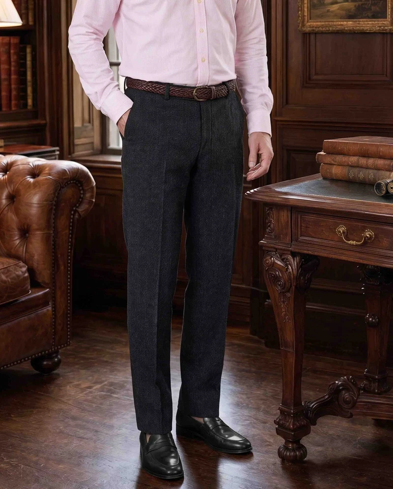 Harris Tweed Hose "Mr. Miller" in charcoal