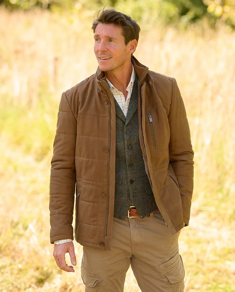 Herren Lederjacke "Goodfield" aus Lammnubuk