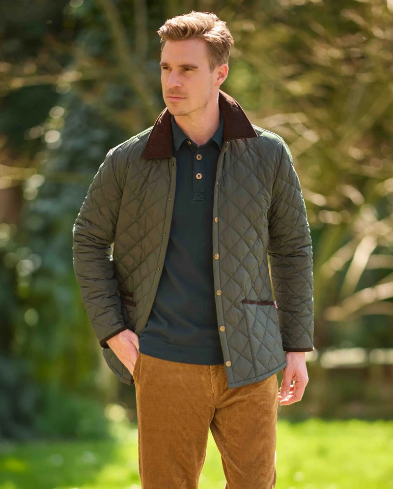 Herren Steppjacke "York" in oliv