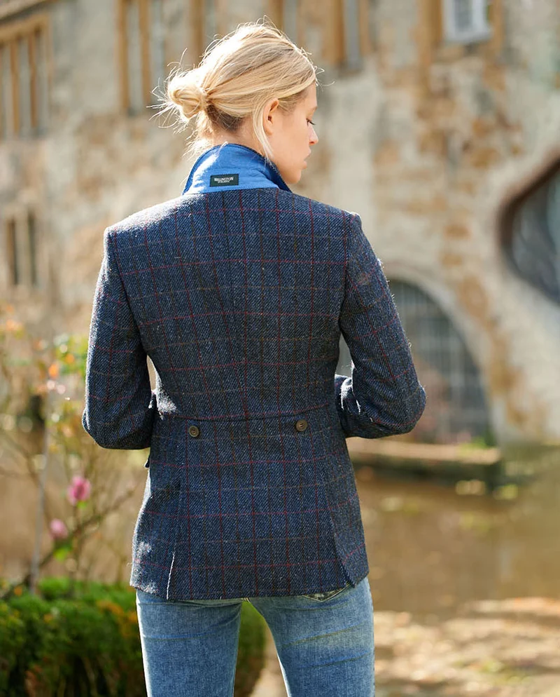 Harris Tweed Blazer "Carola" in scottish blue