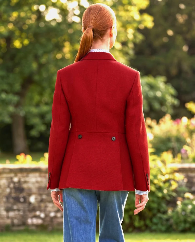 Harris Tweed Blazer "Carola" in red Twill
