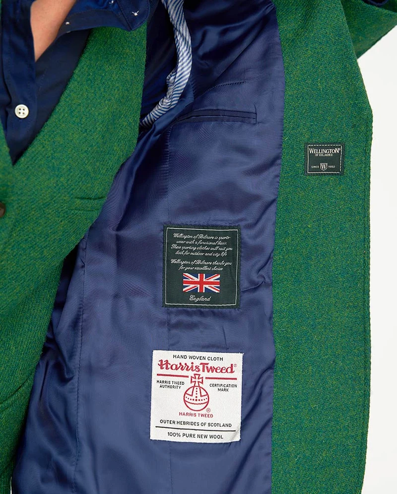 Harris Tweed Blazer "Carola" in green Twill