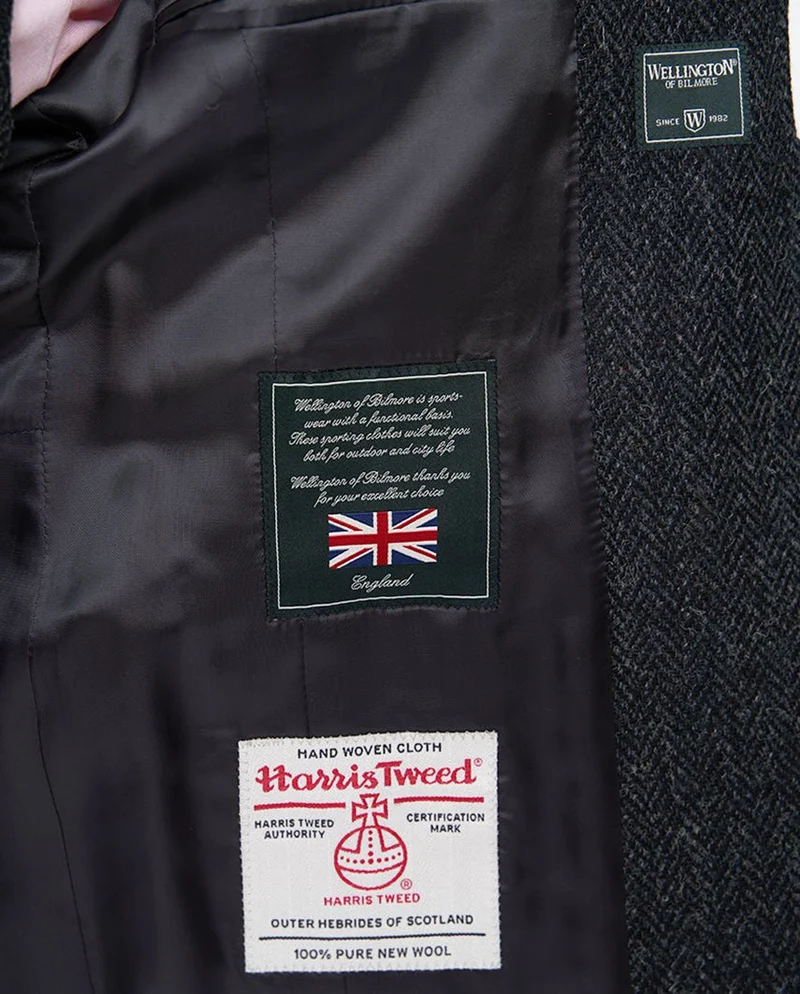 Harris Tweed Blazer "Carola" in charcoal