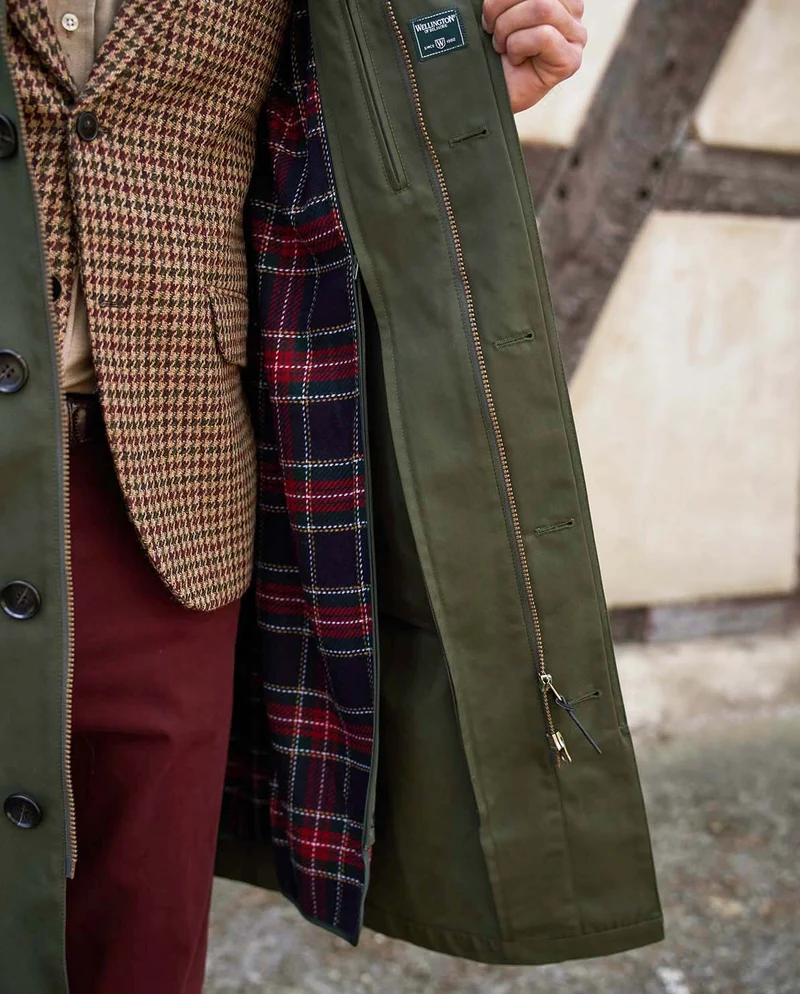 Herrenmantel "Finchester all season" in oliv mit heraustrennbarem Wollfutter