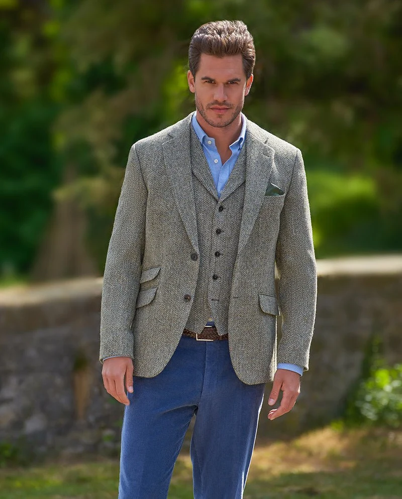 Harris Tweed Sakko "London" in multigreen