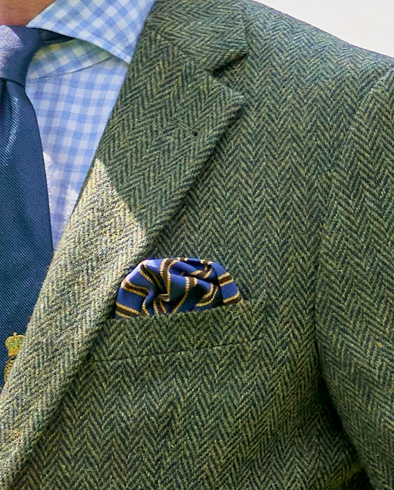 Harris Tweed Sakko "London" in green Island Herringbone