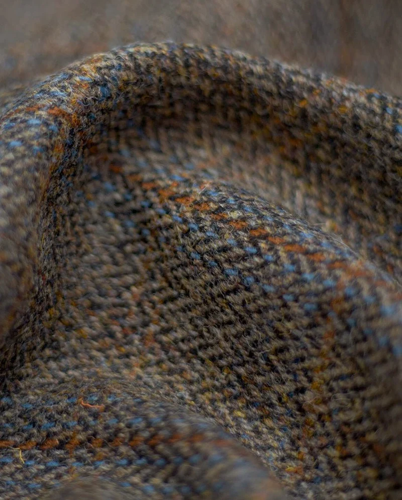Harris Tweed Sakko "London" in green-blue herringbone