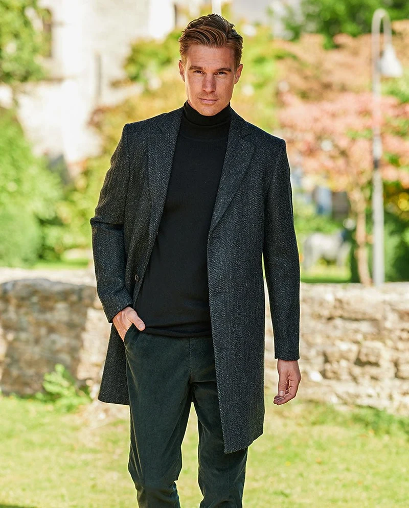 Harris Tweed Blazermantel "Barney" für Herren in charcoal