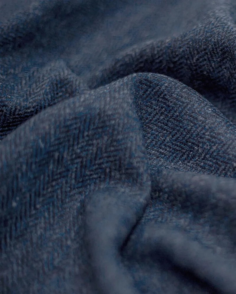 Herren Tweedmantel "Howard" in blue Herringbone