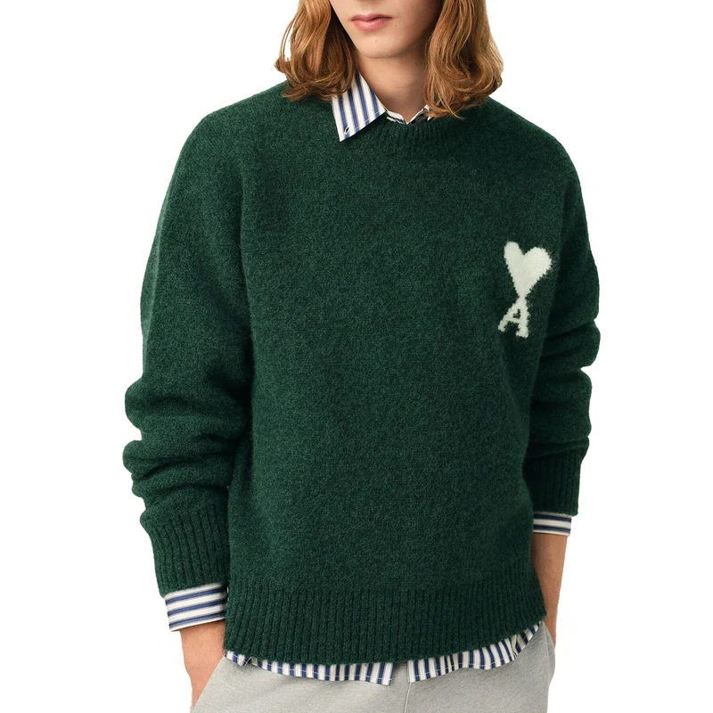 AMI Paris Ami De Coeur Alpaca Sweater