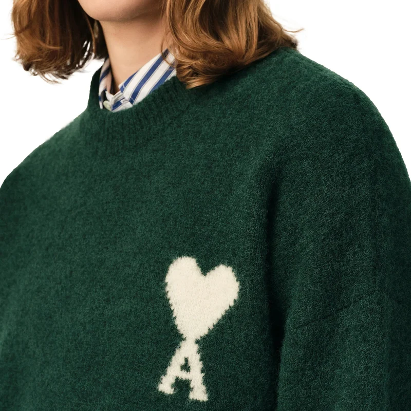 AMI Paris Ami De Coeur Alpaca Sweater