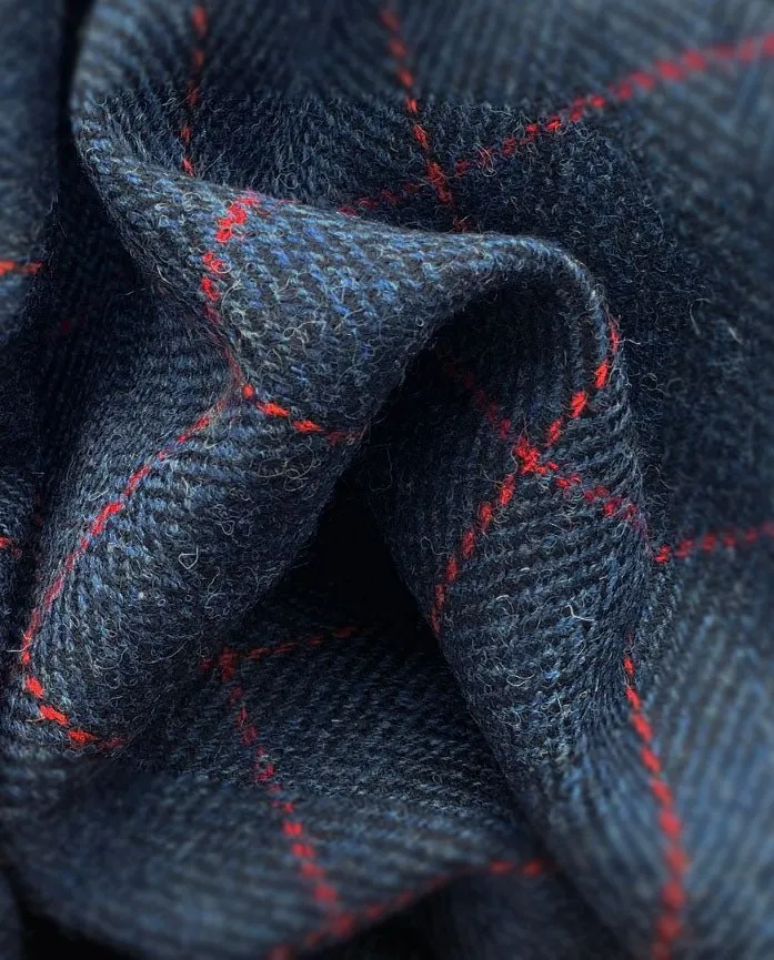 Harris Tweed Sakko "London" in red overcheck