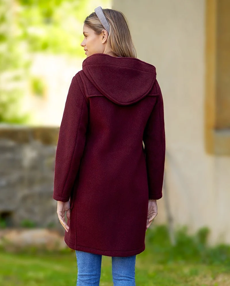 Dufflecoat für Damen "Ladies Duffle" in burgundy