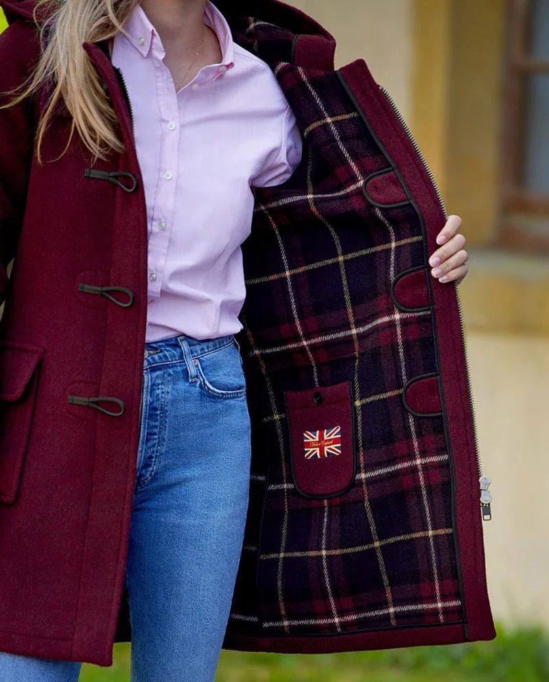 Dufflecoat für Damen "Ladies Duffle" in burgundy