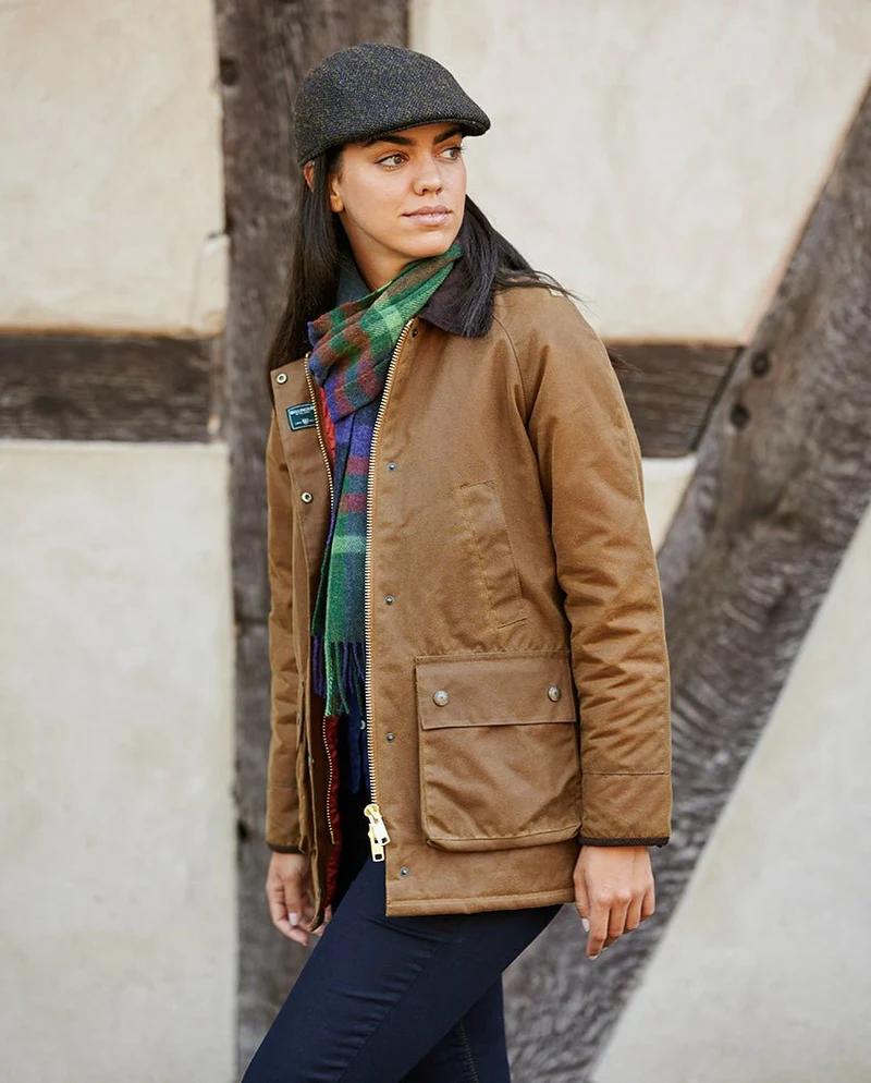 Authentische Damen Wachsjacke "Queensberg" in beige