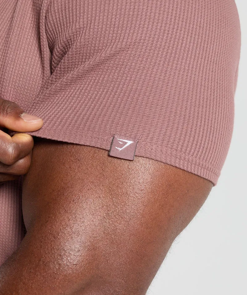 Gymshark Waffle T-Shirt - Brick Brown