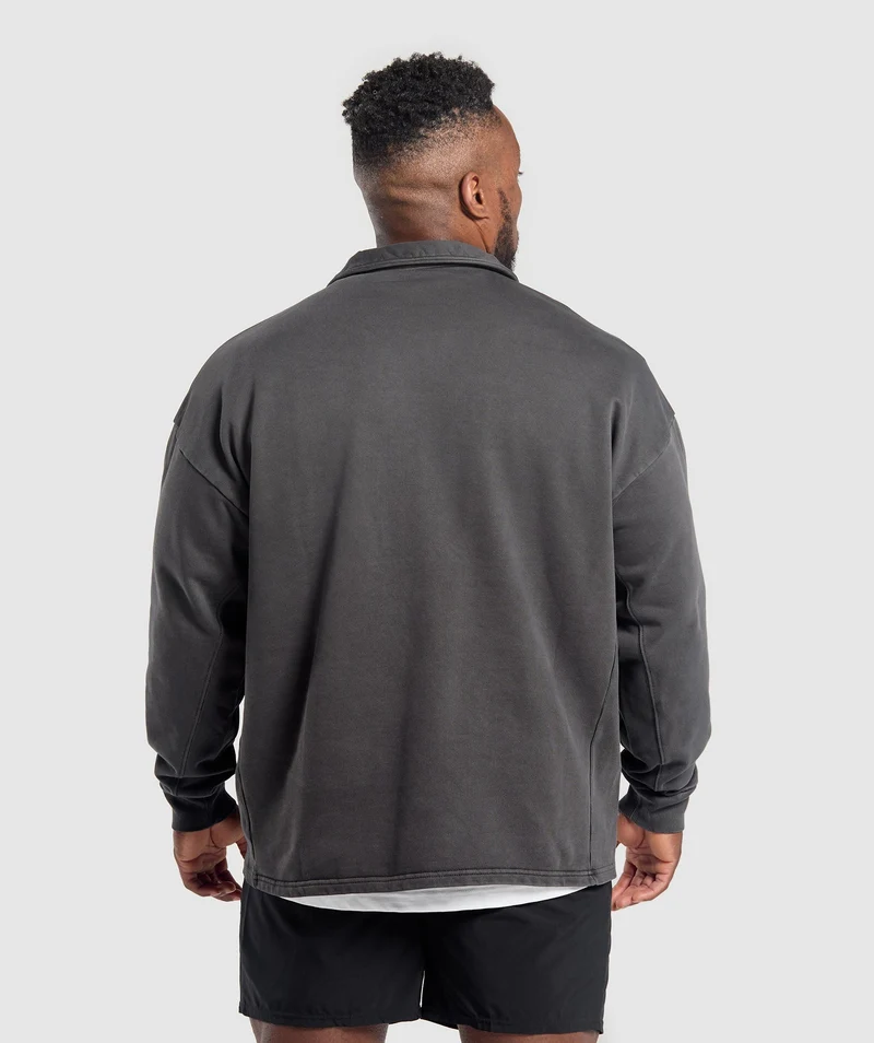 Gymshark Premium Legacy Pullover - Black/Pigment Dye